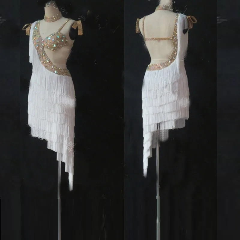 Платье для латинских танцев платье сальсы Женская Одежда соревнований