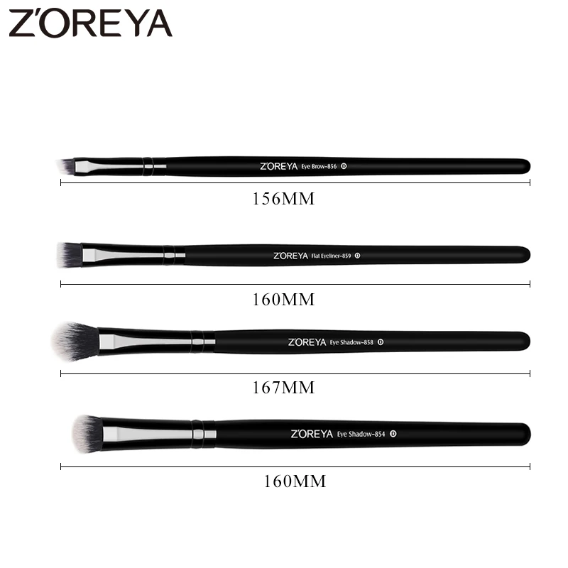 Бренд Zoreya 4 шт./лот Дамский макияж кисть для теней век подводка глаз Кисть макияжа