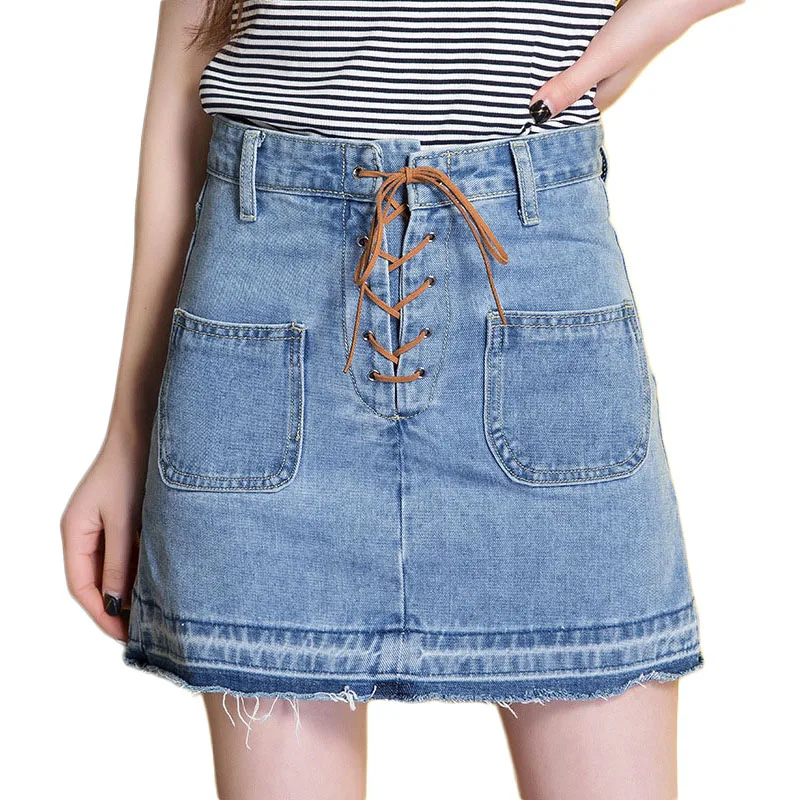 Женские джинсовые юбки в английском стиле новые модные облегающие