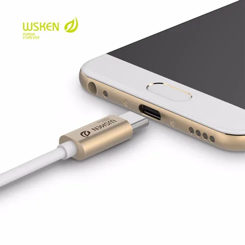 USB-кабель WSKEN, металлический кабель USB Type-C 3,0 для передачи данных, высокоскоростной зарядный кабель для Samsung S8 Oneplus Xiaomi 4C 5 Nexus
