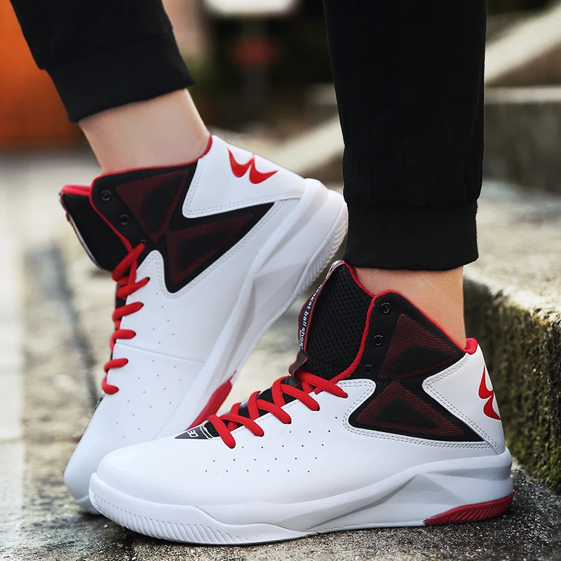 Мужские кроссовки высокого качества для взрослых и мальчиков черные белые