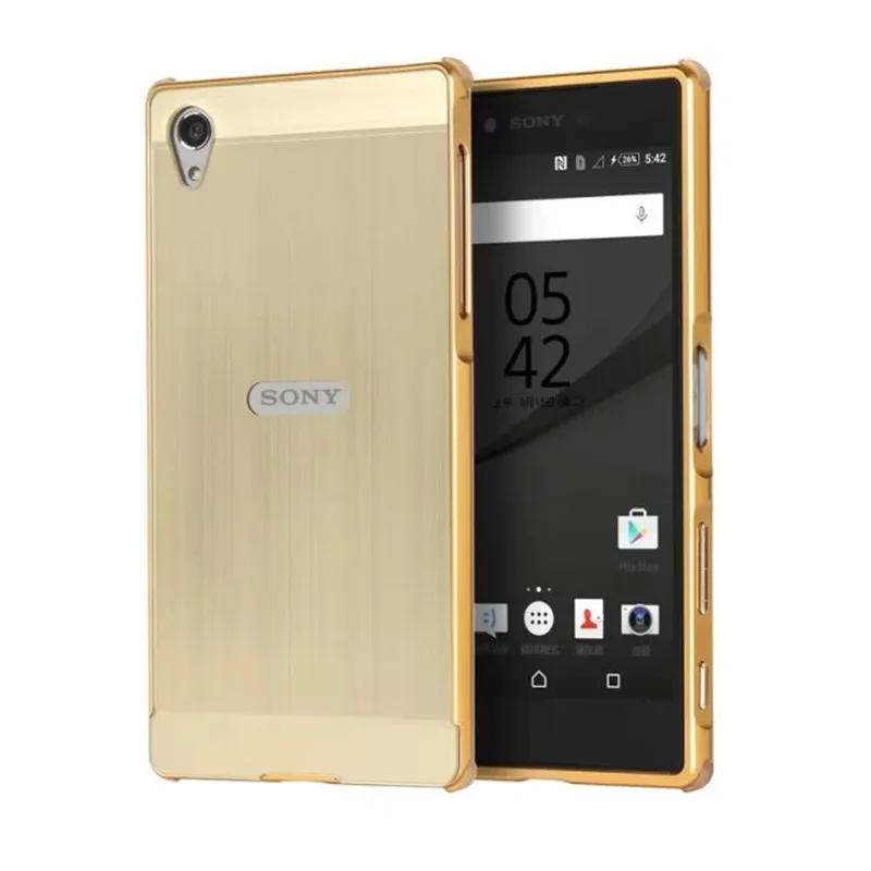 Для sony Xperia Z5 E6683 E6653 чехол матовый зеркальный металлический каркас с акриловой