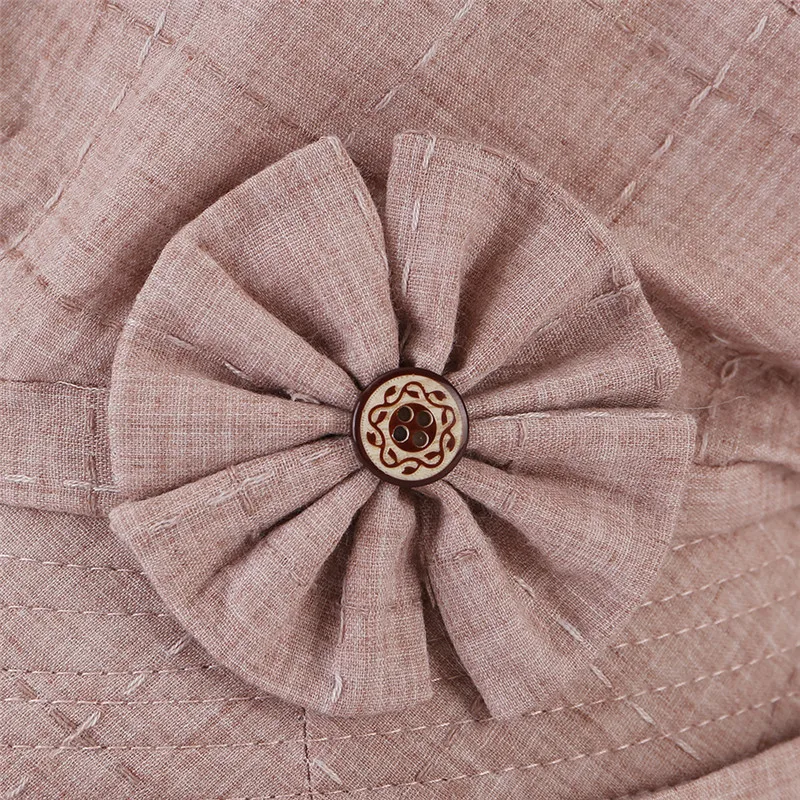 Новые летние женские солнцезащитные шапки хлопчатобумажная тканевая шляпа с