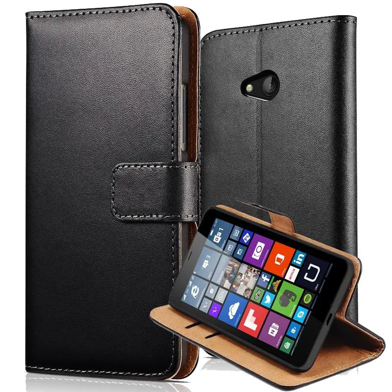 Роскошные Откидная Крышка Для Microsoft Lumia 640 5.0 дюймов Кожаный Бумажник чехол Nokia