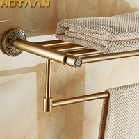 aluminum wall mounted square antique brass bath towel rack active bathroom towel holder double towel shelf bathroom accessories