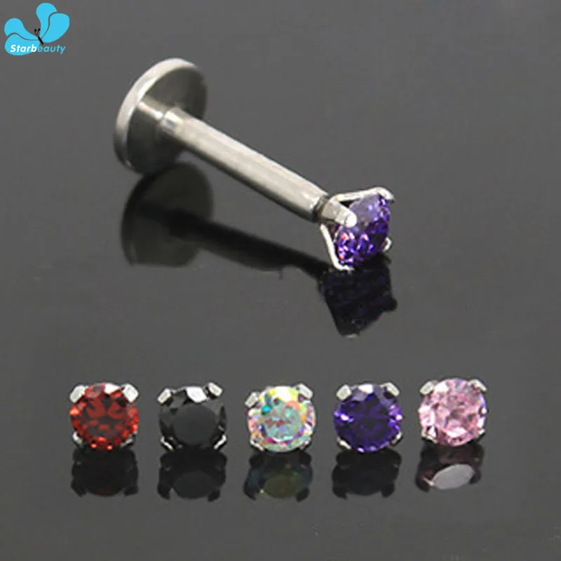 Кольцо для губ из хирургической стали 1 2 х8 мм 16 г шт.|body jewelry|labret liplip bars |