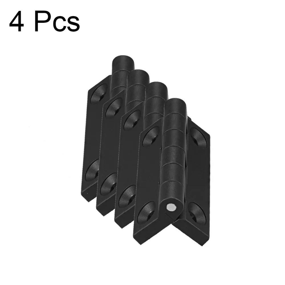 

UXCELL High Quality 4Pcs M8 Cabinet Gate Closet Door 102mm Length ABS Nylon in Black Hinge for Home Door or Tool Box, Cabinet