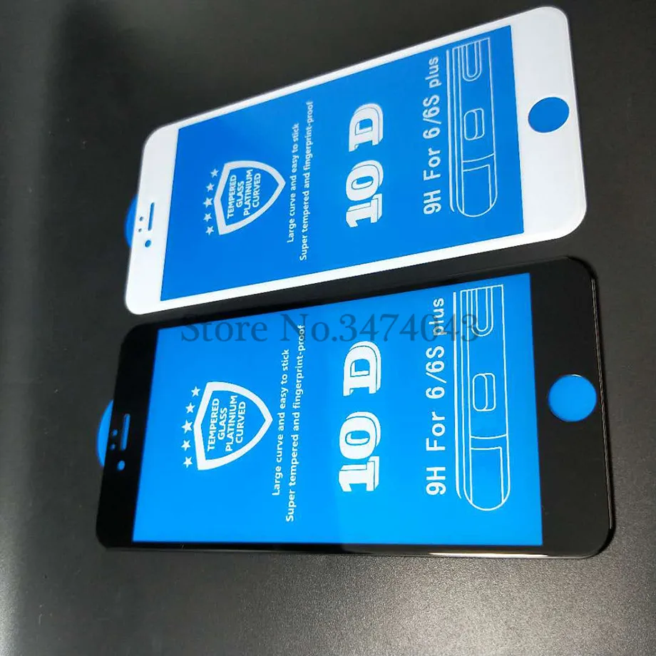 2 шт./лот 10D защитное закаленное стекло для iphone 6 6s 7 8 plus XR Защитная стеклянная пленка на iphone x xs max защита экрана