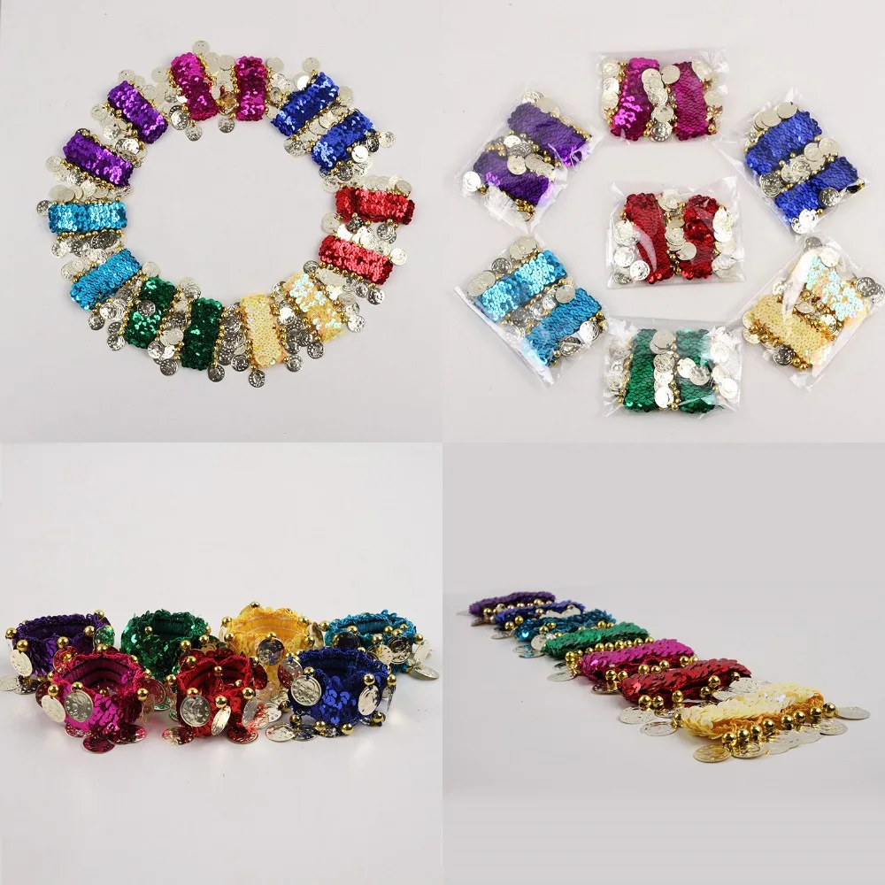 Женский костюм для танца живота 7 цветов браслеты с блестками ручной работы|belly