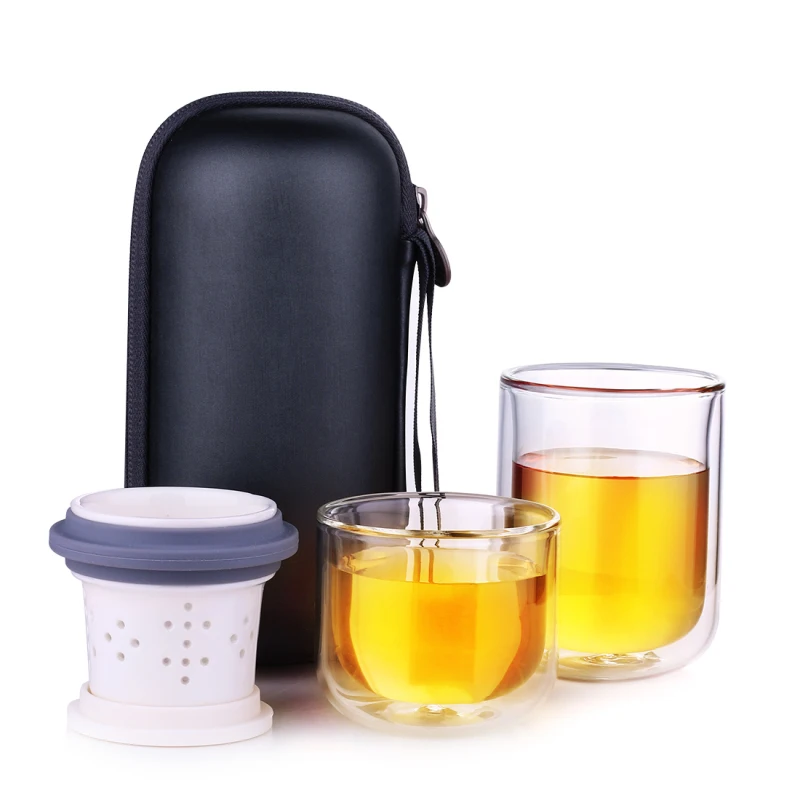 4 шт./компл. стеклянный керамический чайный набор мини бытовой чайник кунгфу