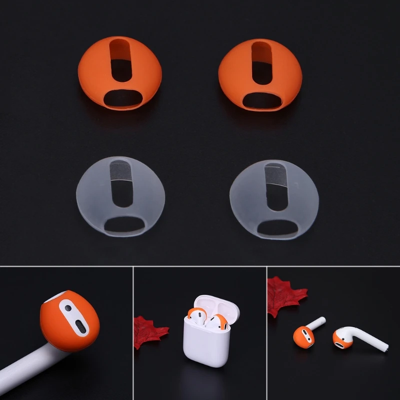 2 пары новый супер тонкий силиконовый чехол для наушников Улучшенный Apple Airpods iPhone 8