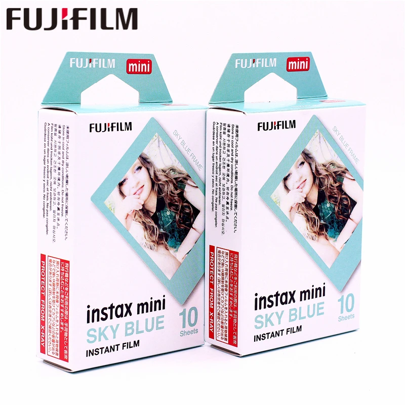 Оригинальная Fuji Fujifilm 20 листов Instax Mini небесно голубая мгновенная фотобумага для