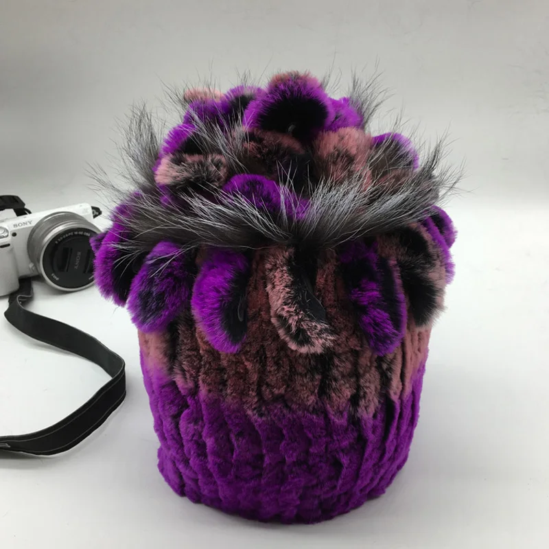 Модная меховая шапка для девушек женская зимняя из натурального меха кролика