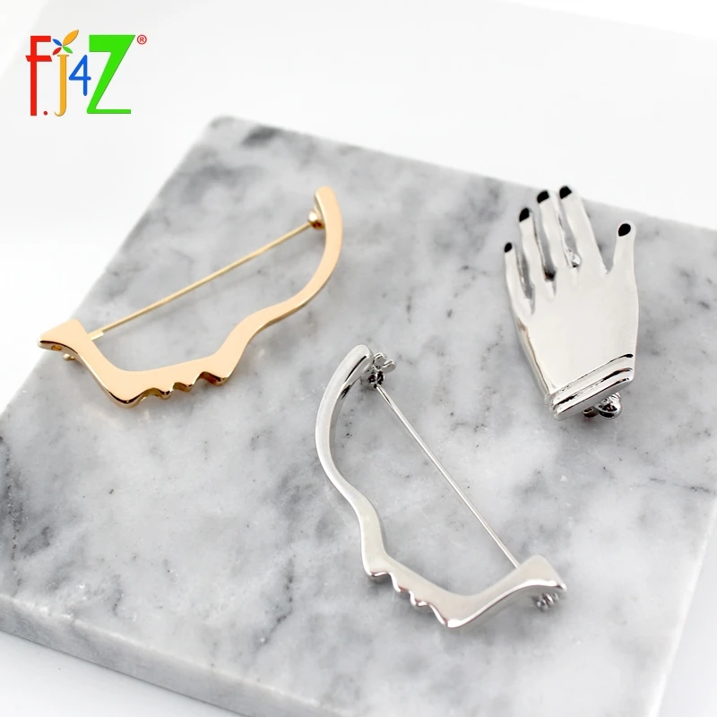 F.J4Z новые модные дизайнерские булавки для женщин в форме контура лица