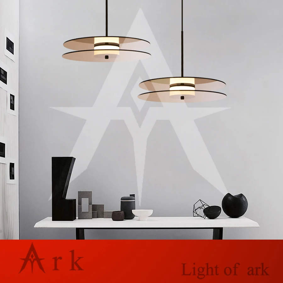 

Hot Selling glass disc shape led 10w pendant lamp for dining room show room