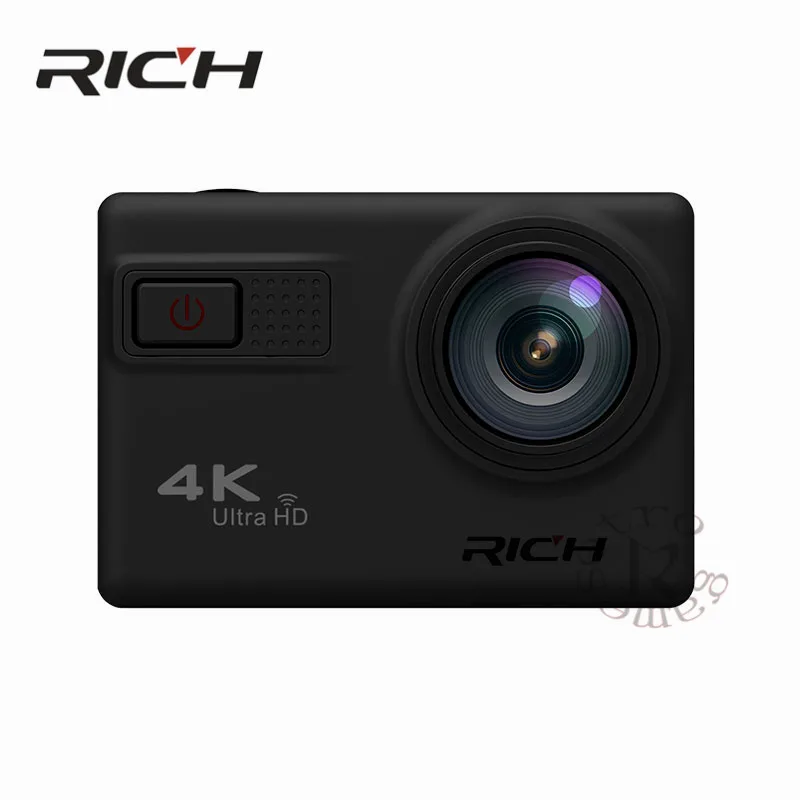 Богатая F68B Экшн-камера 4K Wifi 2," lcd Экшн-камера UHD водонепроницаемая Спортивная уличная видеокамера 12MP 170 градусов мини DV видеокамера