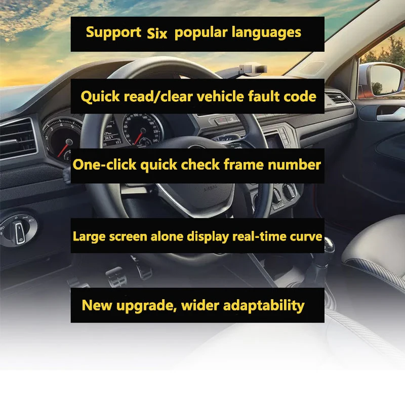 VXDAS V310 автомобильный считыватель кодов Авто AD310 OBD2 сканер V1.1 16pin мужской двигатель охлаждающей жидкости Temp Автомобильный датчик скорости OBDII диагностический инструмент