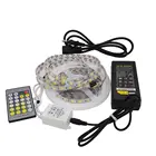 5 м 5050  5025 Светодиодная лента 12 В постоянного тока, CWWW двойная белая в 1 чип Регулировка цветовой температуры лента CCT + контроллер CCT + Мощность 5A