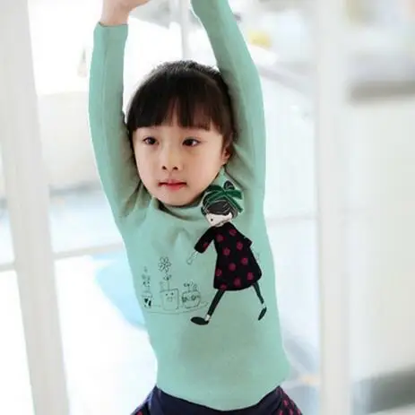 Оптовая продажа хлопковая рубашка с длинными рукавами для маленьких девочек