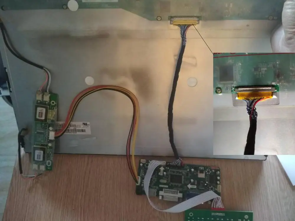 

kit for LM190E08-TLGD 19" Monitor Screen 30pin Controller board DIY M.NT68676 Driver 1280X1024 DVI VGA LVDS 4 lamps