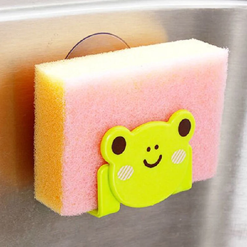 Cartoon Cute Bear Wall Mounted Type Bath Storage Box Organizer Kitchen Soap Bar Holder Drain Shelf Bag Rack | Дом и сад