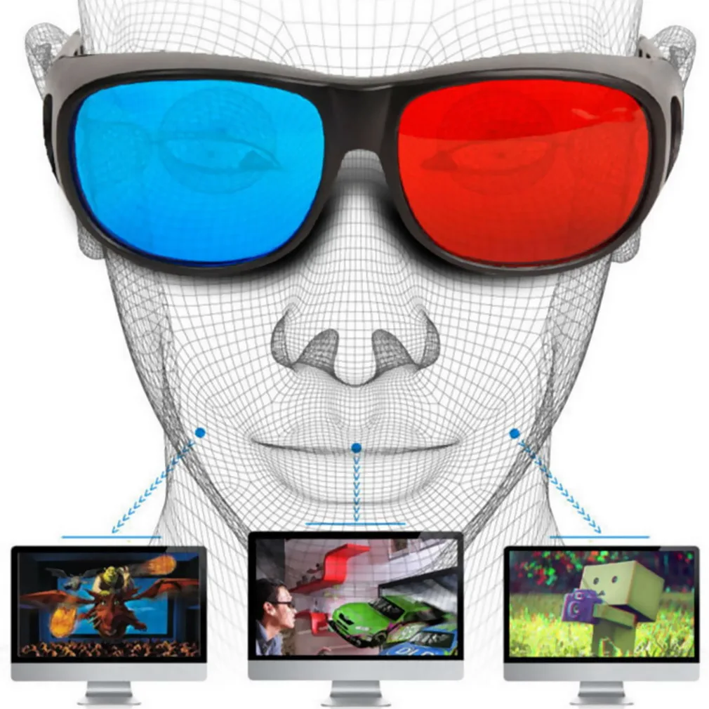 Универсальный тип 3D стекло es TV фильм мерная анаглифа видео рамка видение DVD для