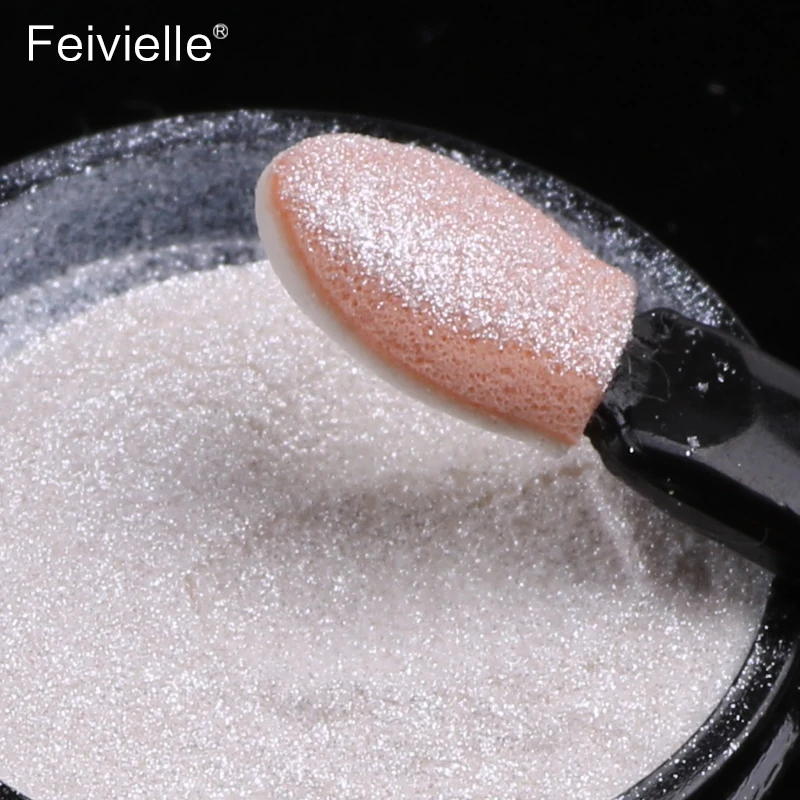 Feivielle новинка 10 шт. губка для ногтей Пудра кисть 20 Двусторонняя палка теней век