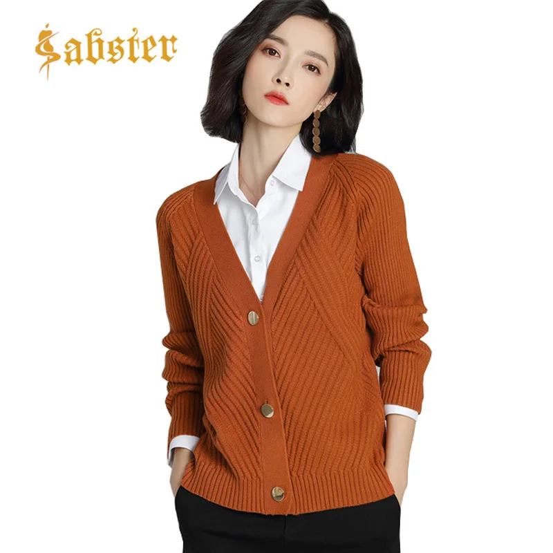 Women Cardigan Sweater 2018 Autumn Winter Cashmere Casual Single Breasted Cardigans Soft Outwear kz458 |