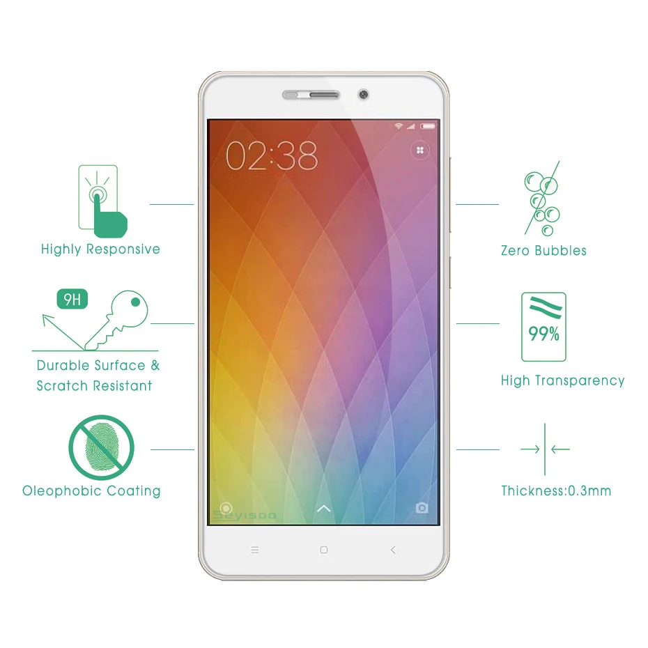 100% оригинальное закаленное 2.5D защитное стекло премиум класса от Seyisoo для Xiaomi Redmi 4A