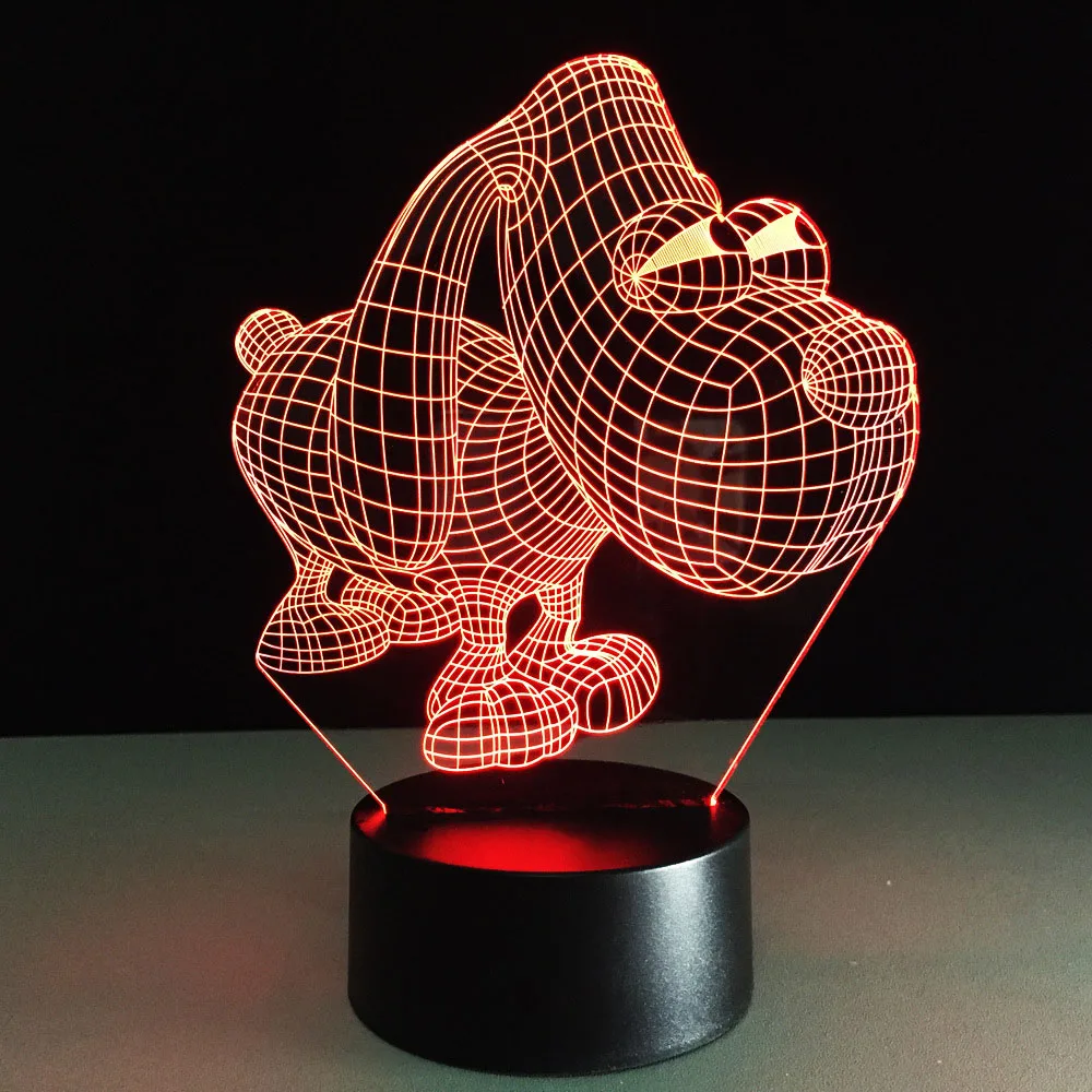 

3D светодиодный визуальный креативный Ночной светильник с большим глазом для собак, USB-ночник, мультяшная Настольная лампа для рождественск...