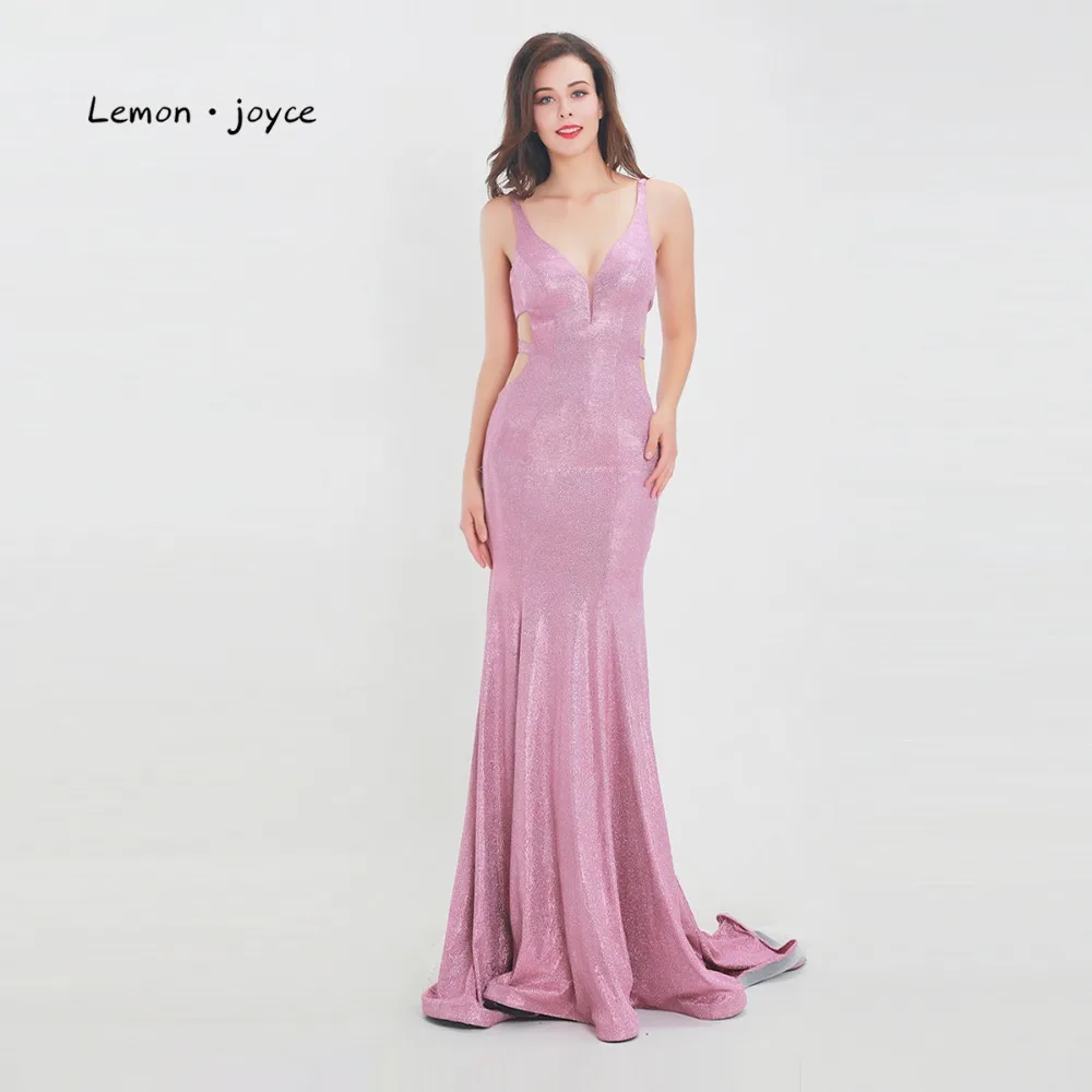 Женское вечернее платье Lemon joyce светло-Фиолетовое простое длинное без рукавов с
