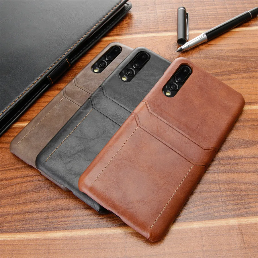 Чехол с держателем для карт Huawei P20 Pro Роскошный кожаный бумажник противоударный