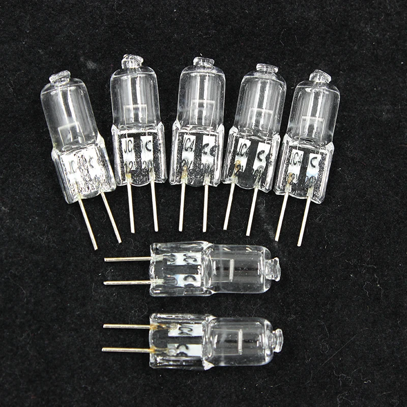Quadruple 100pcs G4 Halogen Blubs 12V 10W 20W Lamp Beads Lighting Conventional 0.7MM Pin Crystal Light | Лампы и освещение