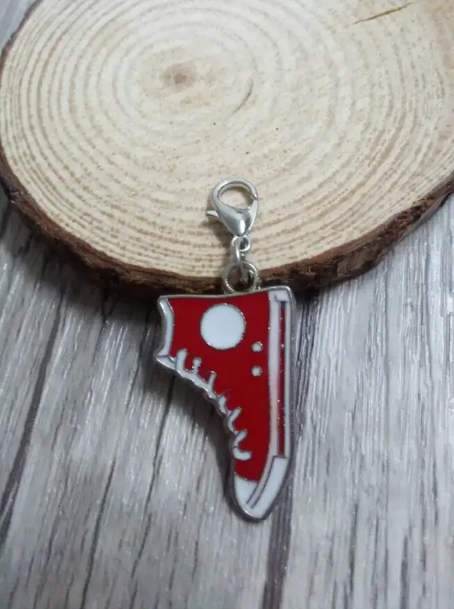 Тибетский серебряный Модный Карабин Застежка Красная эмаль обувь/Сапоги Шарм