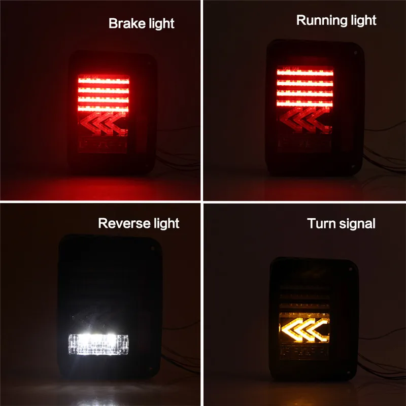 Красная точка зрения для Jeep светодиодный задние фонари с обратным Brake стрелки