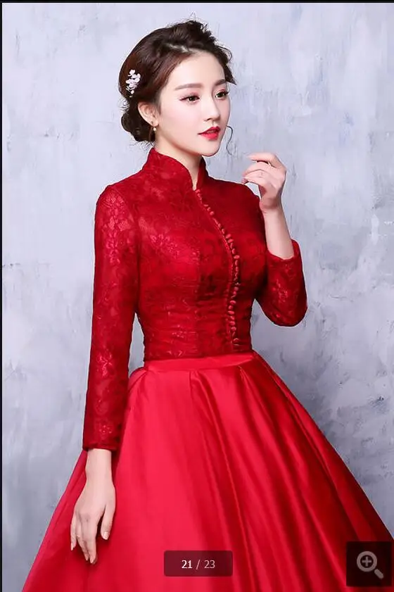 Robe De Soiree Красное Кружевное атласное ТРАПЕЦИЕВИДНОЕ платье для выпускного вечера