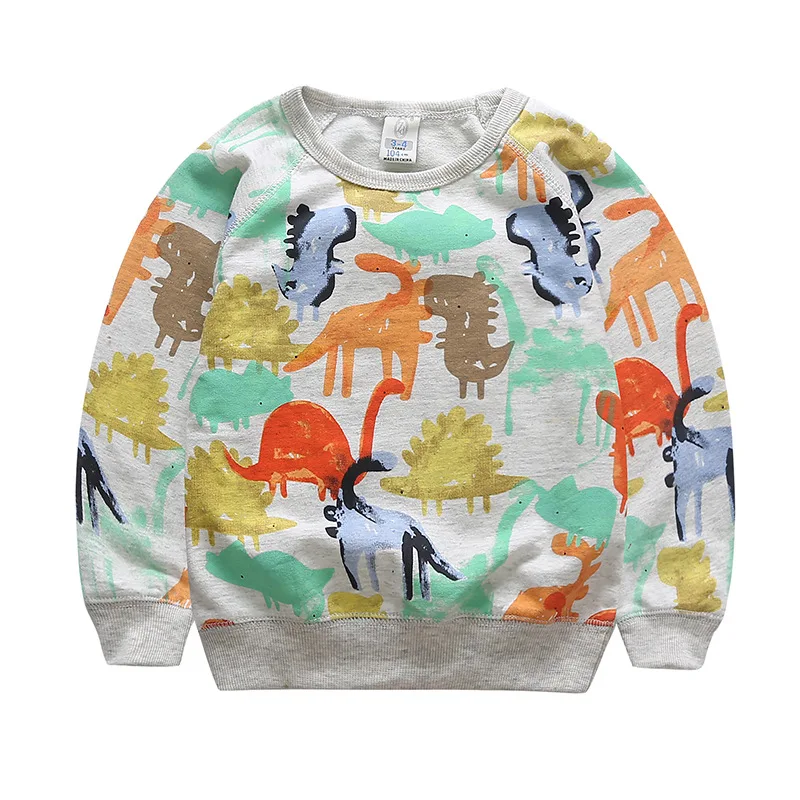 

Brand Kids Sweatshirt T Shirts Toddler Boys Fashion Dinosaur Printed Hoodies T Shirts High Quality Jogger Sportwear Teens Unisex