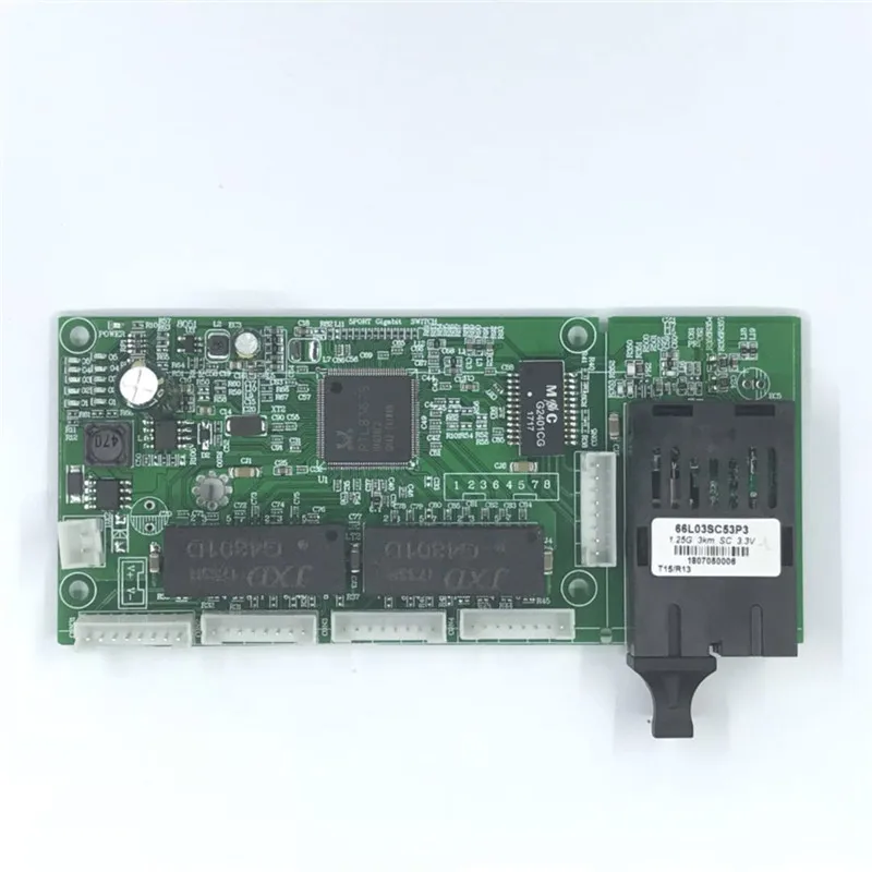 5 портовый полностью гигабитный волоконно оптический коммутатор Ethernet 1