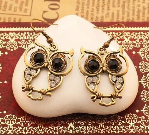 Прямая поставка Новое поступление 2019 Модные Винтажные серьги в виде совы с