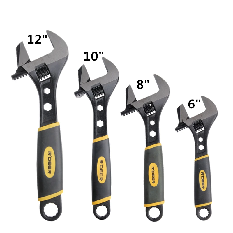 1 шт. универсальный гаечный ключ 6/8/10/12 дюймов|adjustable wrench spanner|universal wrenchadjustable |
