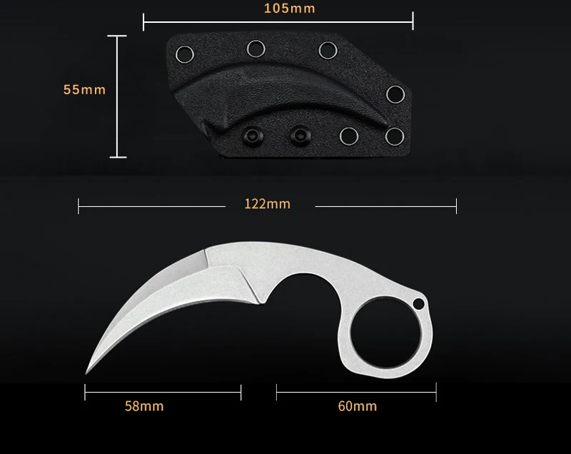 Swayboo 440C нож из нержавеющей стали с фиксированным лезвием нож камень промытый 58HRC твердость Karambit нож кемпинг machete Knifves