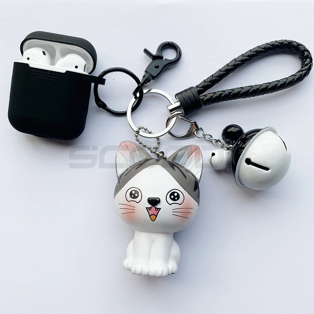 Cat2 Силиконовый чехол для Apple Airpods, чехол с милым рисунком Тоторо, декоративные аксессуары, защитные Bluetooth наушники, чехол - Цвет: Cat2