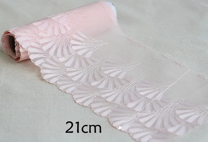 MLAEY 2 ярда розовая Изысканная вышитая Цветочная кружевная отделка высокое