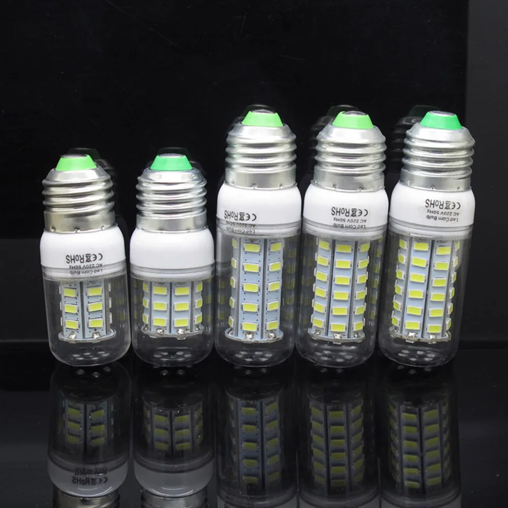 Лампада CE E27 E14 5 Вт 7 10 12 15 18 20 5730 SMD СВЕТОДИОДНАЯ Лампа 220 V кукурузы лампочка 5730SMD