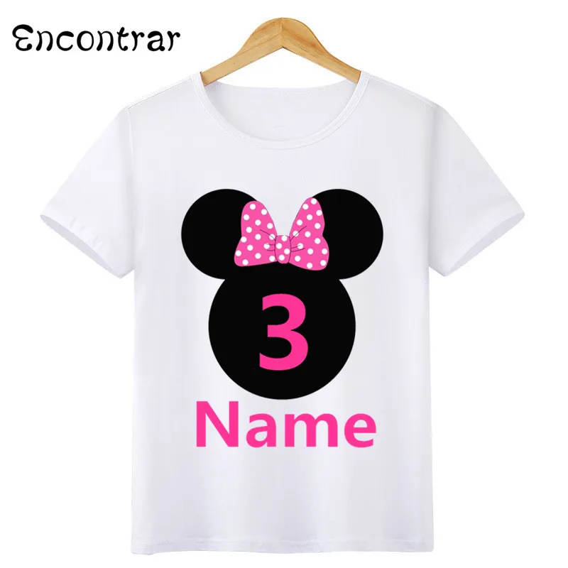 Дизайнерская Милая футболка с надписью Your Name and number для мальчиков и девочек