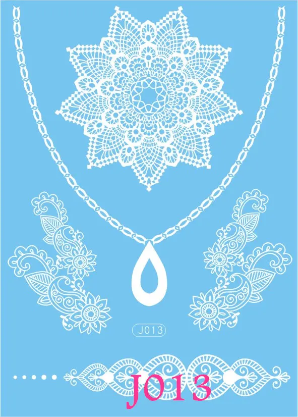 Сексуальные ювелирные изделия для боди арта с белыми чернилами татуировка хной