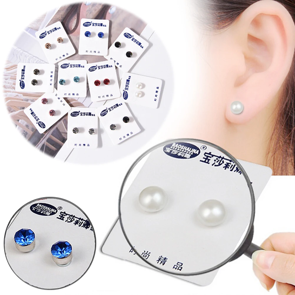 

Cute 1 Pair Magnetic Therapy Weight Loss Earrings Magnet In Ear Eyesight Slimming Healthy Stimulating Acupoints Stud Earring Bio