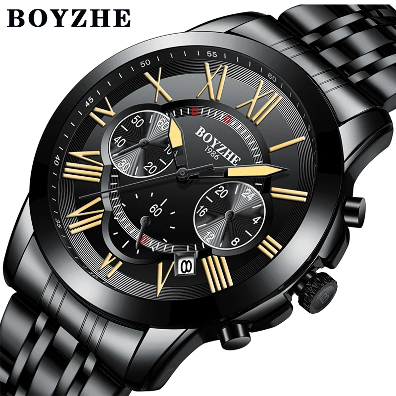 

BOYZHE мужские спортивные мужские часы для бизнеса