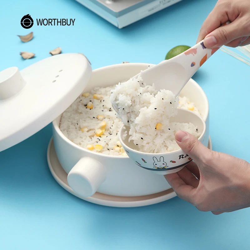 WORTHBUY японская бамбуковая ложка для риса Экологичная длинная ручка рисовая с