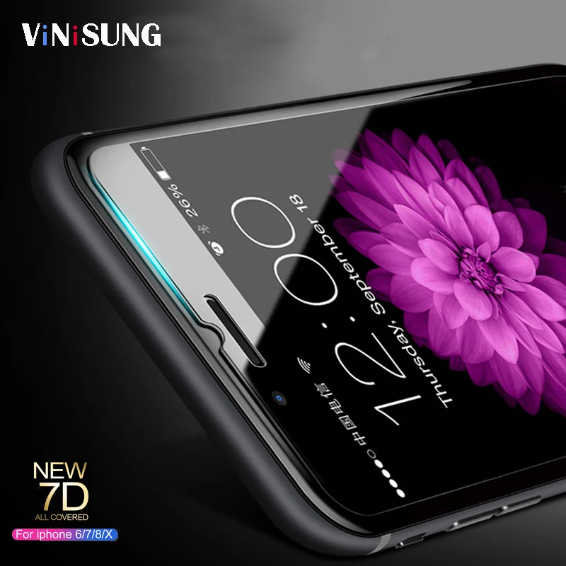 7D закаленное стекло для iPhone 7 6 8 защита экрана Защита устойчивая к царапинам щит X